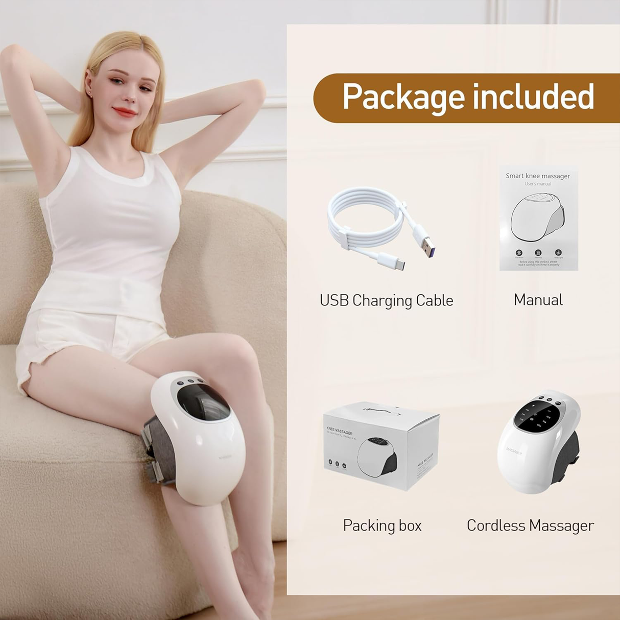 Knee Massager with Infrared Heat & Vibration