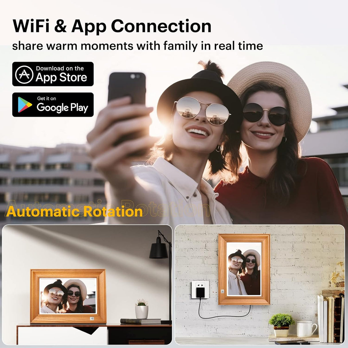 FHD Digital Photo Frame Touch Screen with Wi-Fi Enabled by KODAK | Digital Photo Frame | Tradeo Shopping