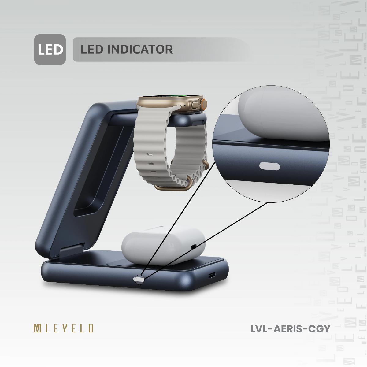 Levelo 3 in 1 Foldable Wireless Charger