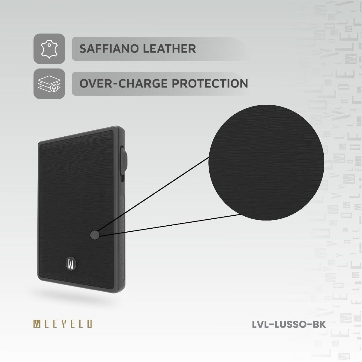 Levelo Lusso MagSafe Saffiano Leather Card Holder
