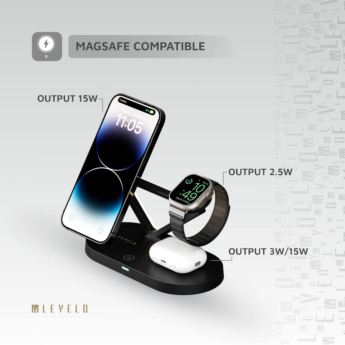 Levelo Premio 5 In 1 Wireless Charging Pad