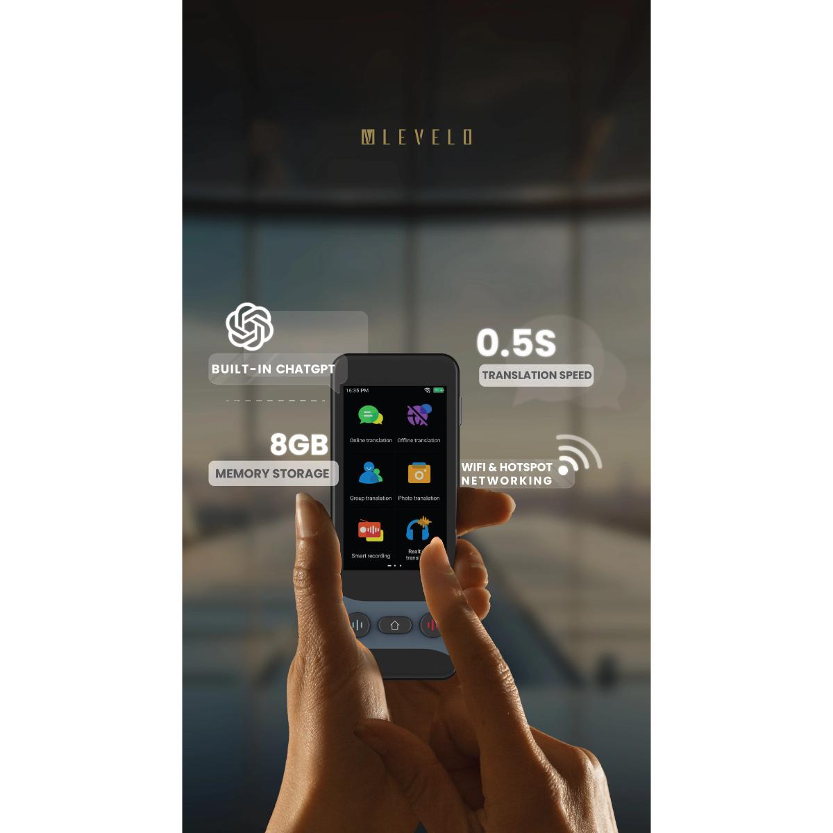 Levelo FluentLink Offline & Online Voice Translator