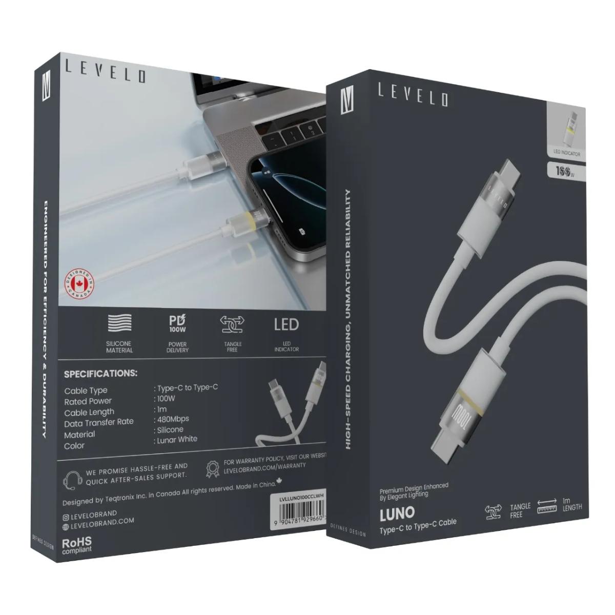 Levelo Luno Type-C to Type-C Cable 1m