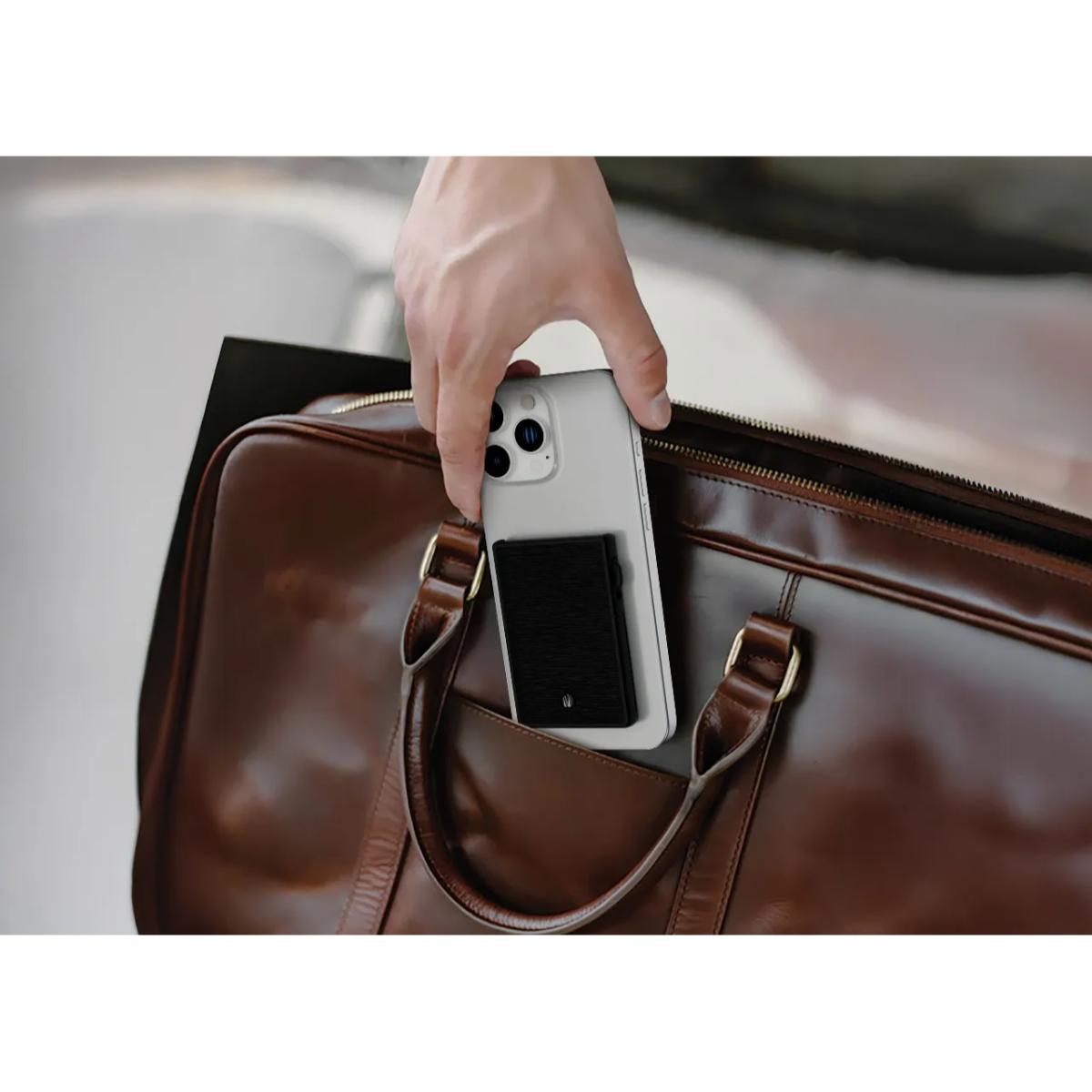 Levelo Lusso MagSafe Saffiano Leather Card Holder