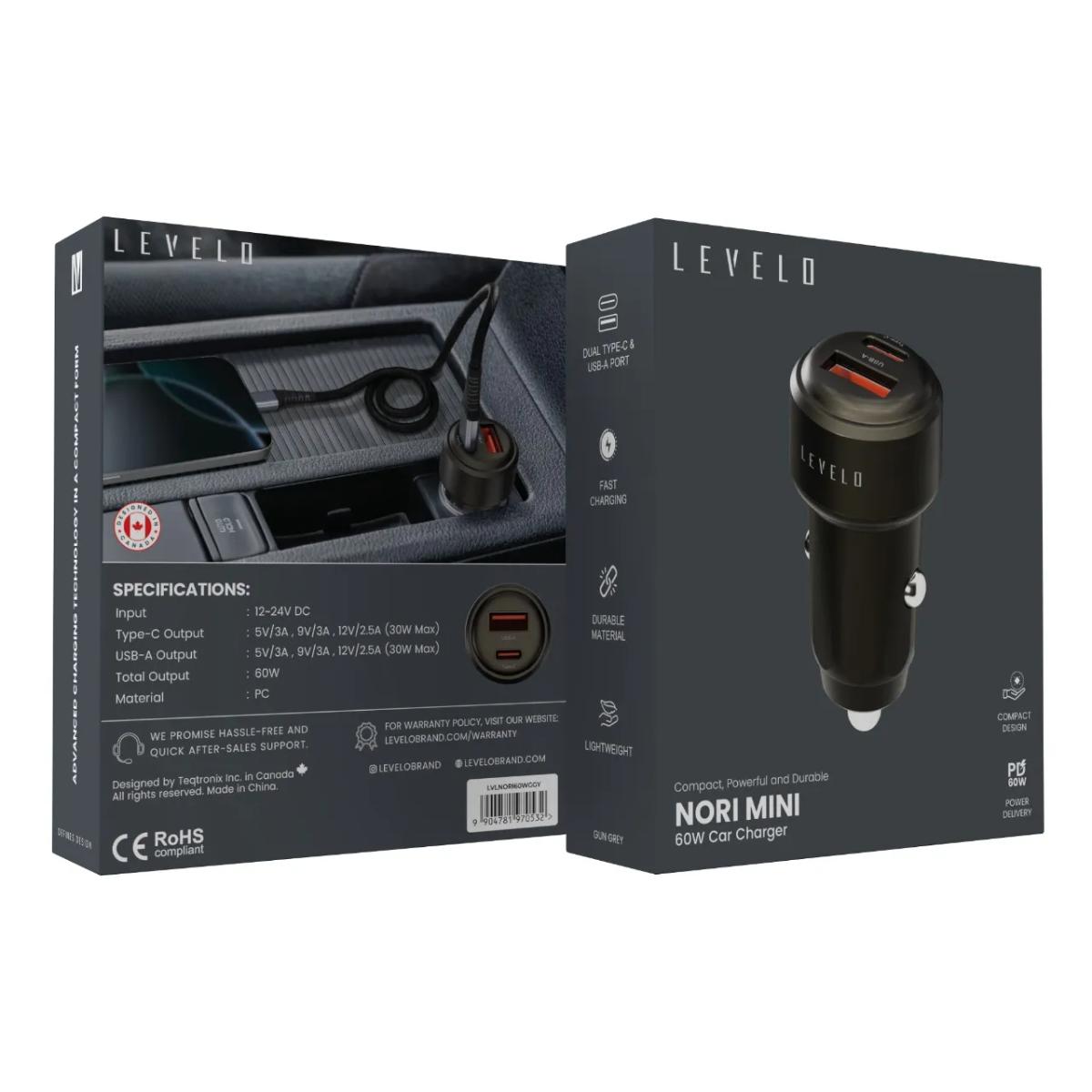 Levelo Nori Mini 60W Car Charger