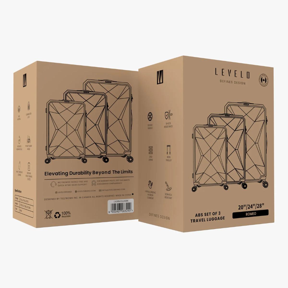 Levelo ABS SET OF 3 TRAVEL LUGGAGE