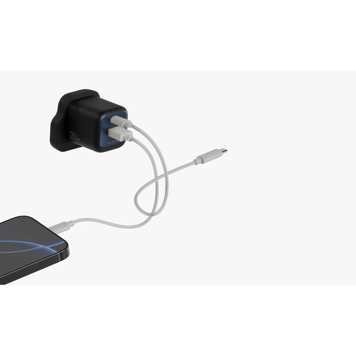 Levelo Vero GaN  Double Port Adapter PD 20W