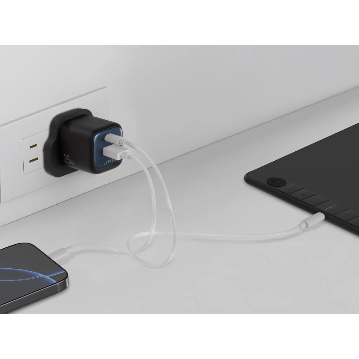 Levelo Vero GaN Double Port Adapter 35W