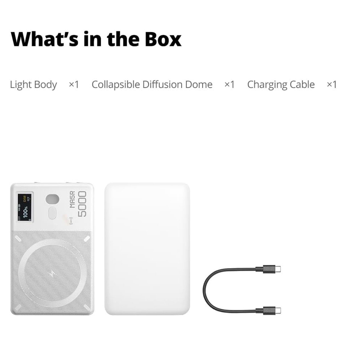 Magnetic Charging Full color LED - Selfie Light & Power Bank by Godox | RGB selfie light | Tradeo Shopping