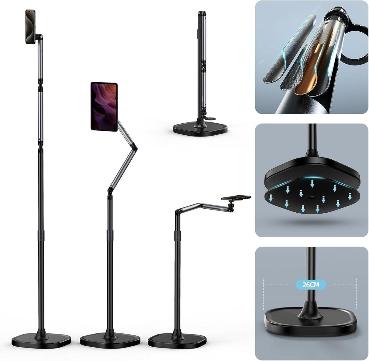 Magnetic Floor Stand for Phone & Tablet by TELESIN | Phone Stand | Tradeo Shopping