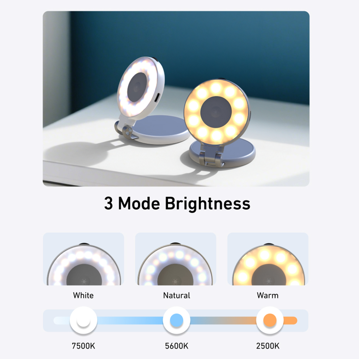 Magnetic Phone Camera Grip with Selfie Ring Light by Telesin