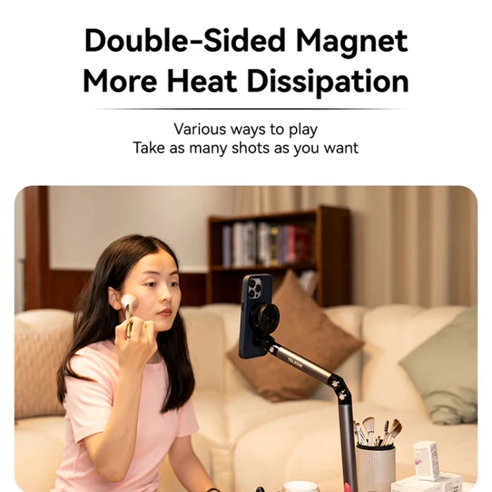 Phone Video Live Streaming Magnetic Mount (Desktop) by TELESIN