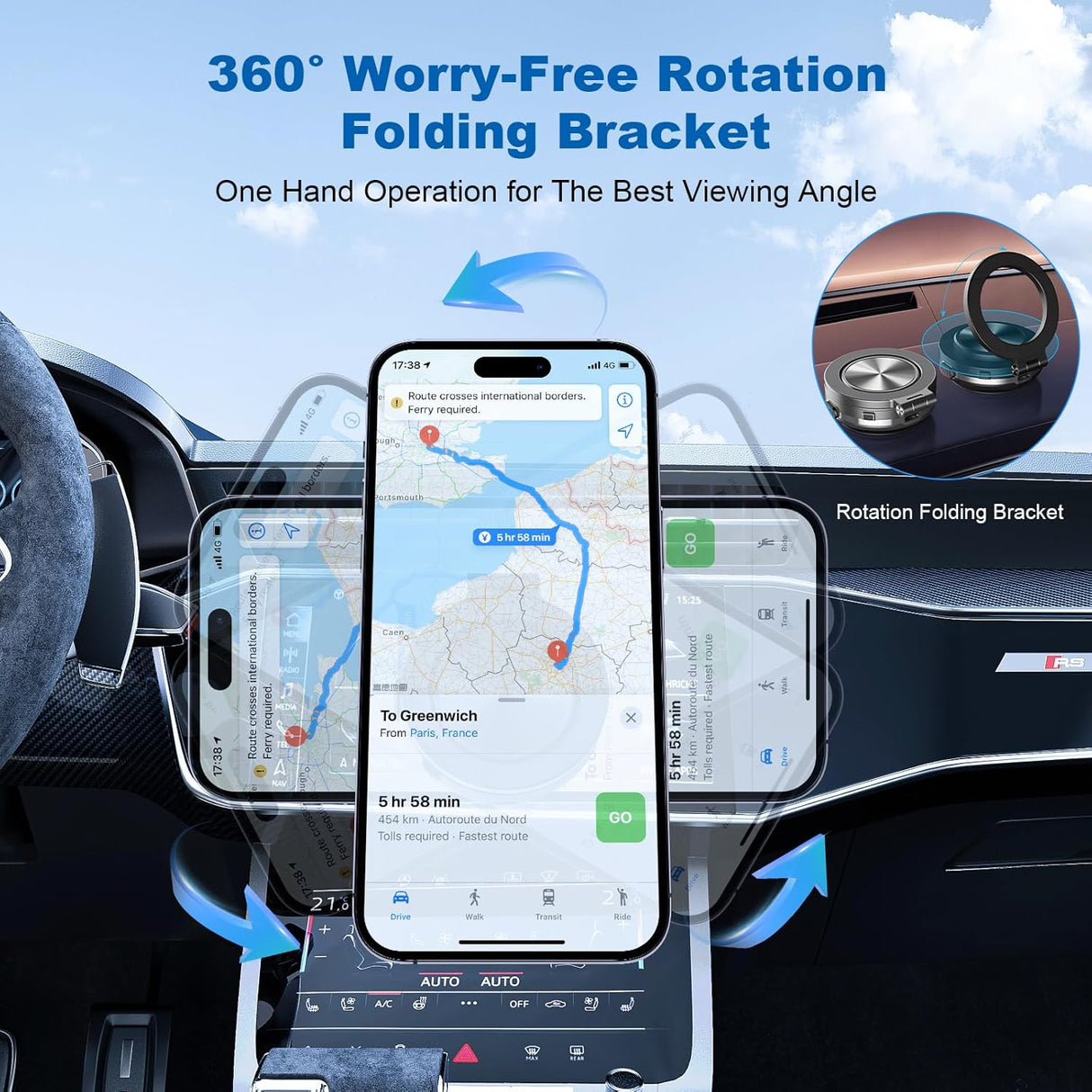 Magnetic Vacuum Suction Phone Holder C1 - 360 Degree Rotatable | Phone Holder | Tradeo Shopping