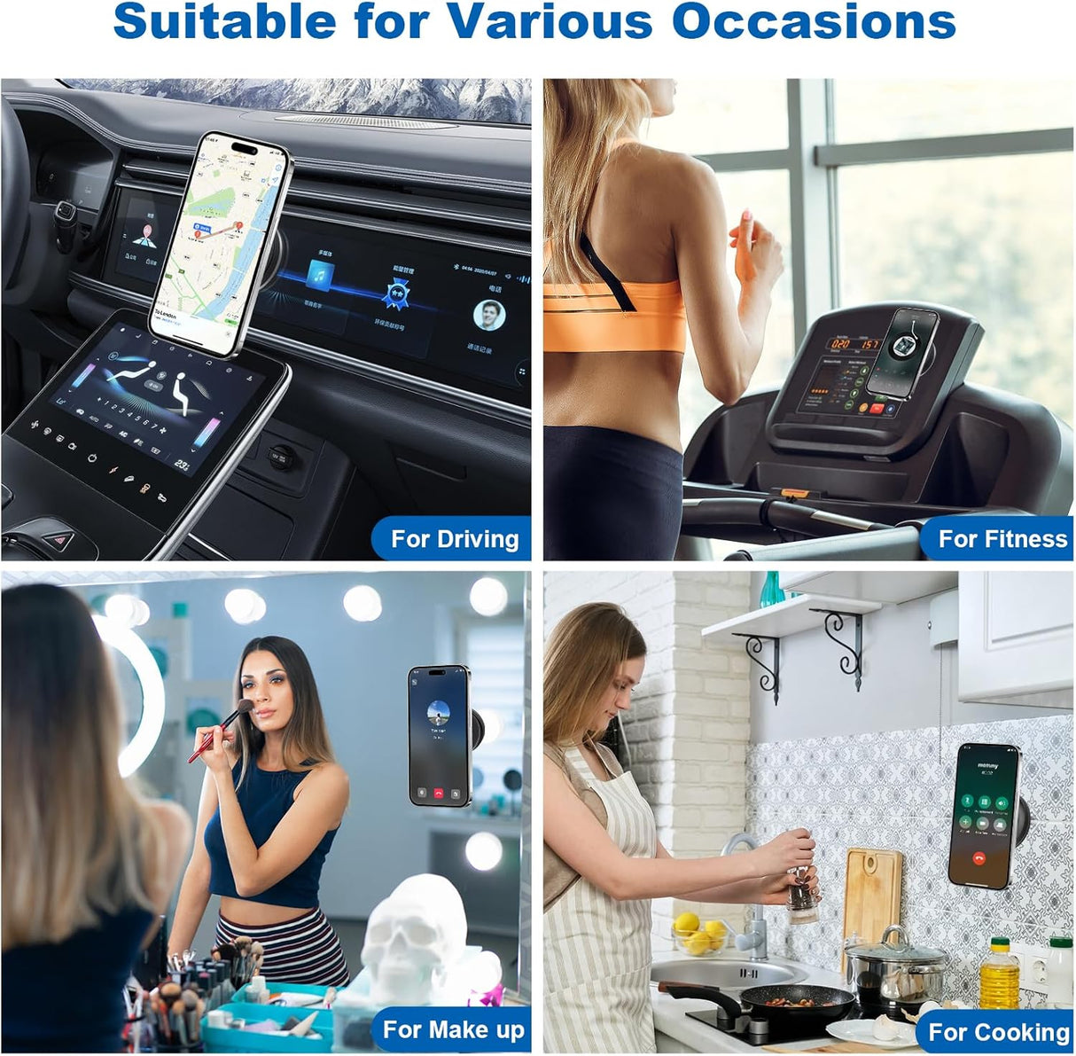 Magnetic Vacuum Suction Phone Holder C1 - 360 Degree Rotatable | Phone Holder | Tradeo Shopping