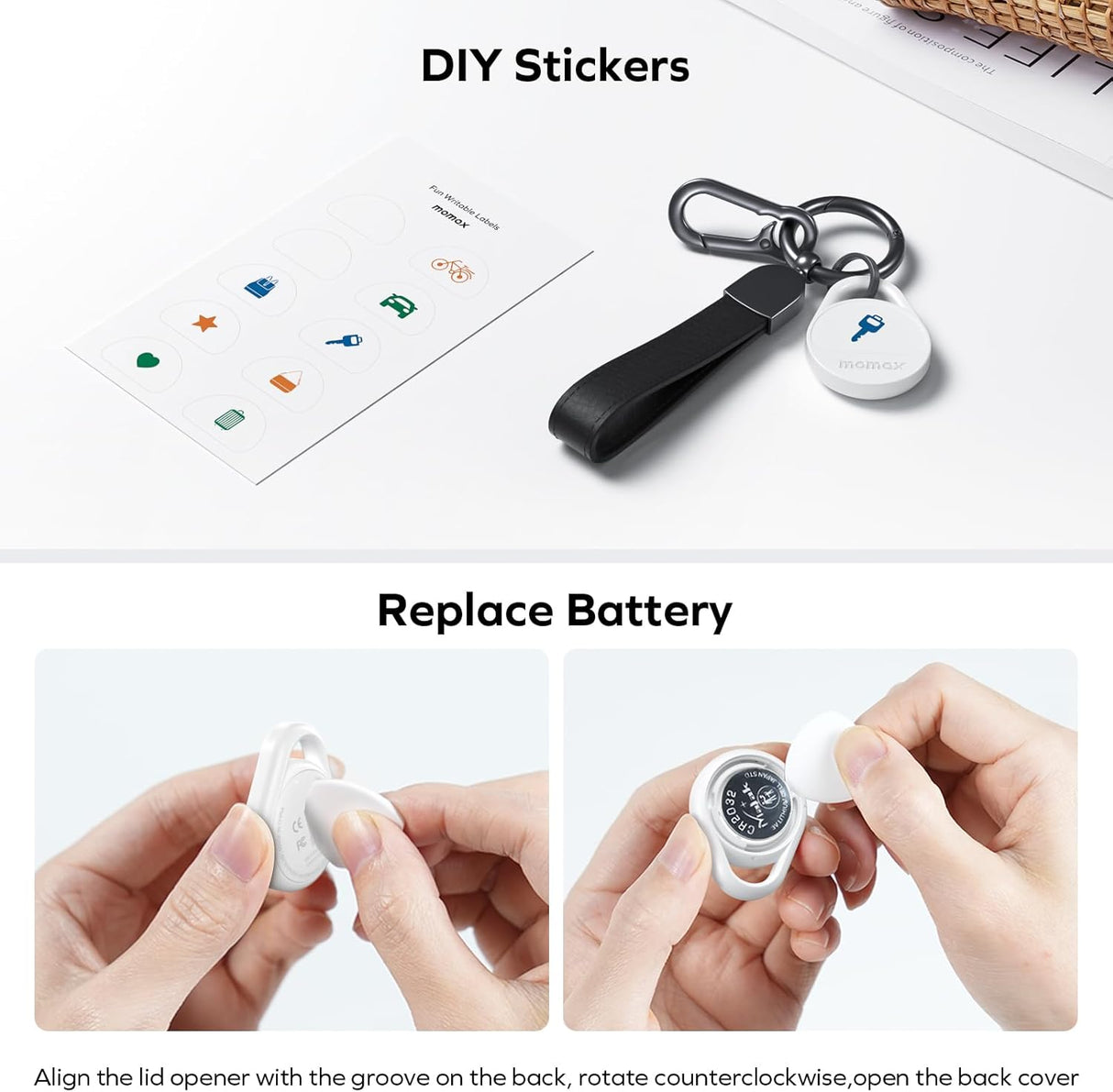 Pinpop Lite Bluetooth Tracker – Smart Item Finder with Apple Find My Support by momax | Tracker | Tradeo Shopping