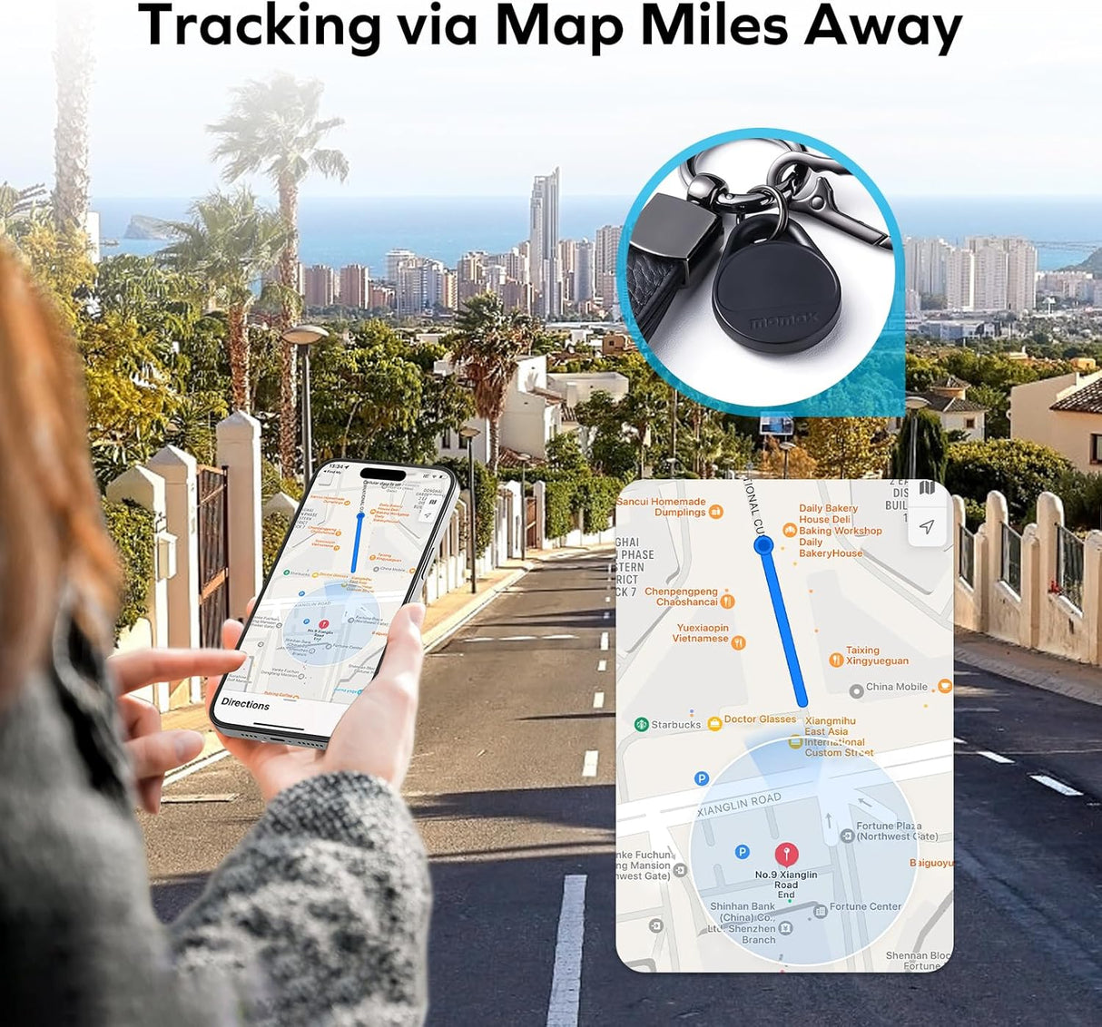 Pinpop Lite Bluetooth Tracker – Smart Item Finder with Apple Find My Support by momax | Tracker | Tradeo Shopping