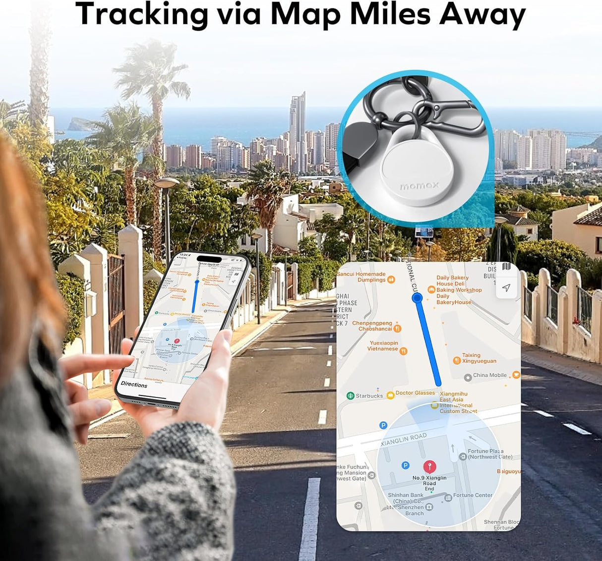 Pinpop Lite Bluetooth Tracker – Smart Item Finder with Apple Find My Support by momax | Tracker | Tradeo Shopping