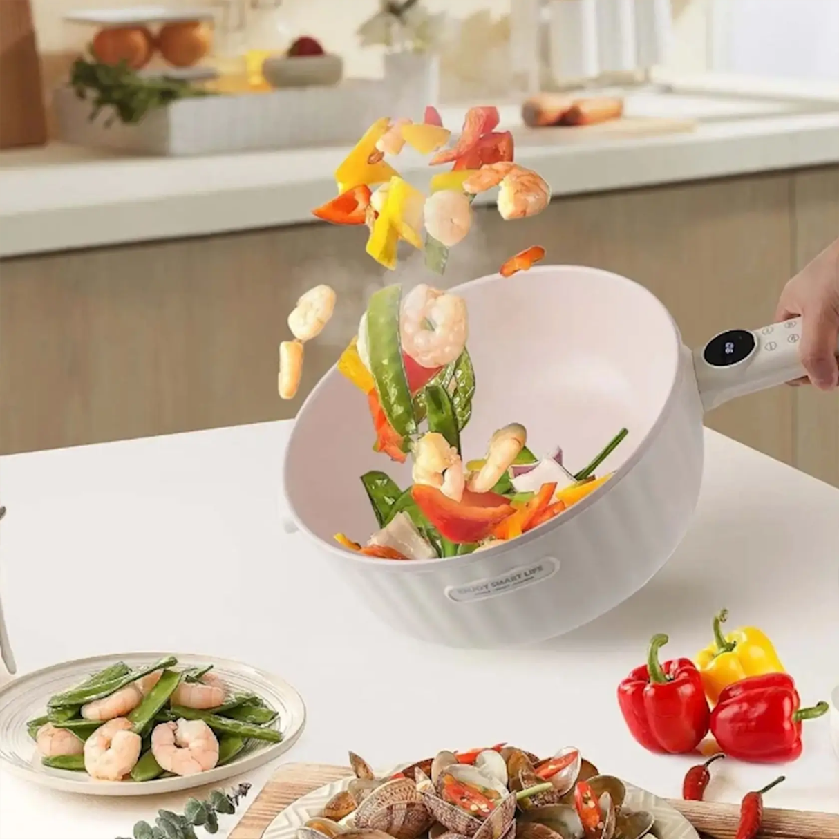 Multi-Functional Electric Pot, 4L, 1400W, Stainless Steel by WINNING STAR