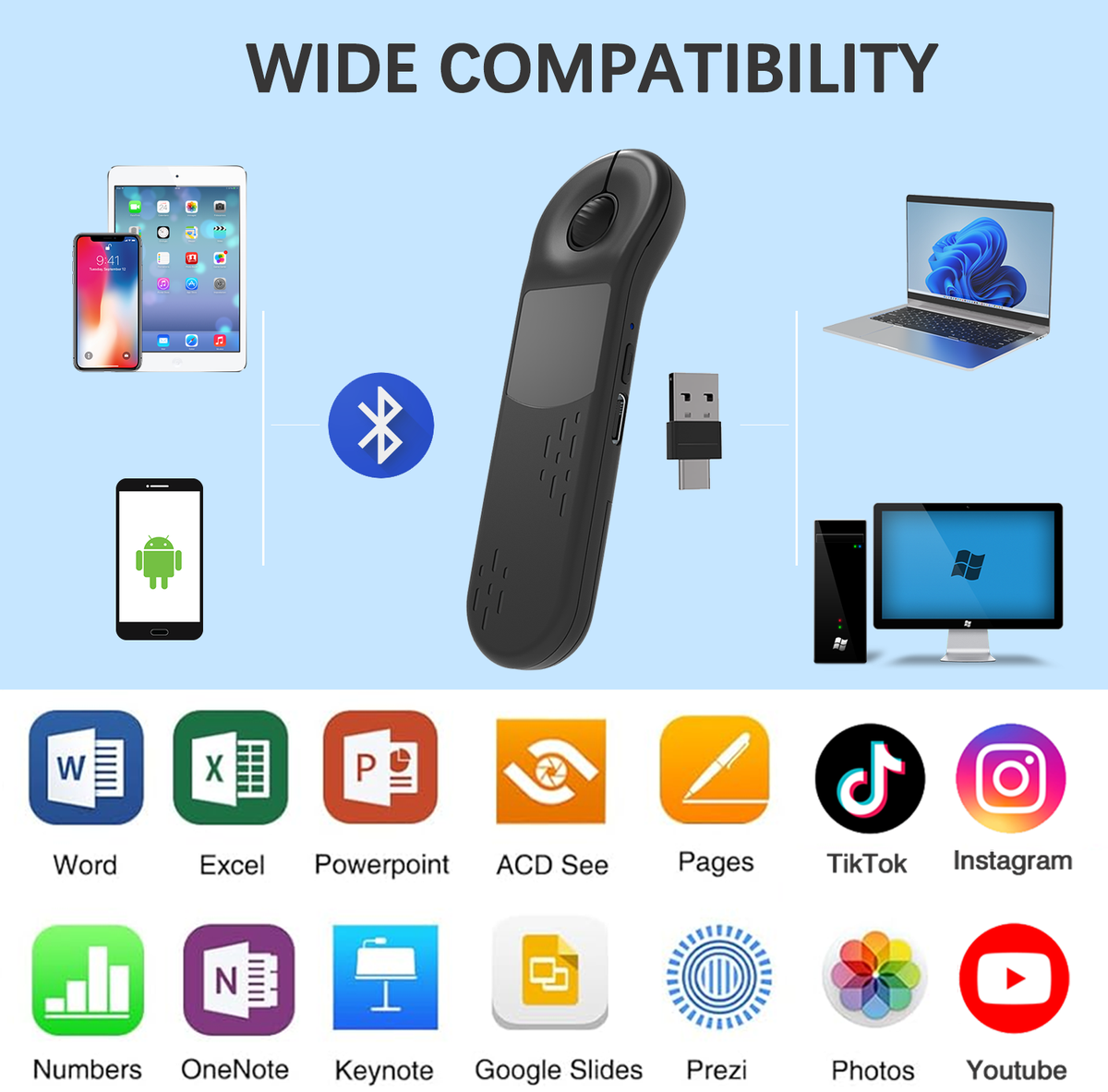 Xring D13 Pro Multi-Functional Air Laser Mouse | Laser Mouse | Tradeo Shopping
