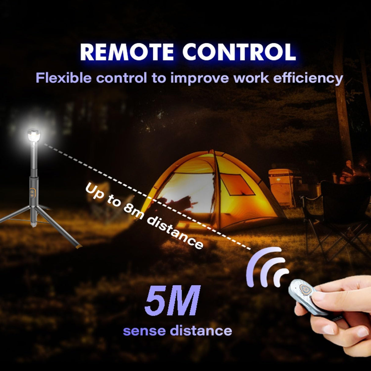 Multipurpose Camping Light with Stand & Remote Control
