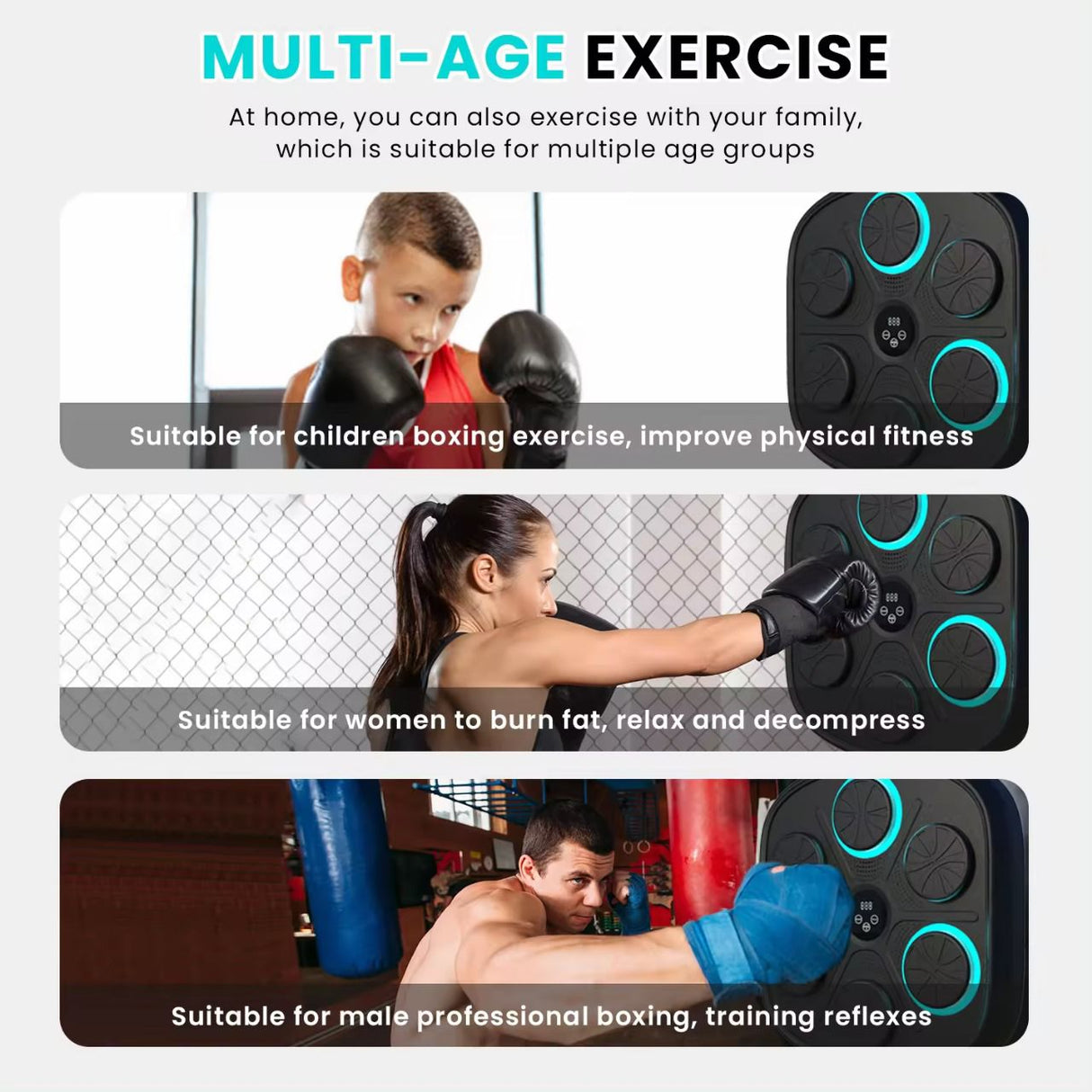 Smart Electronic Music Boxing Machine with Gloves