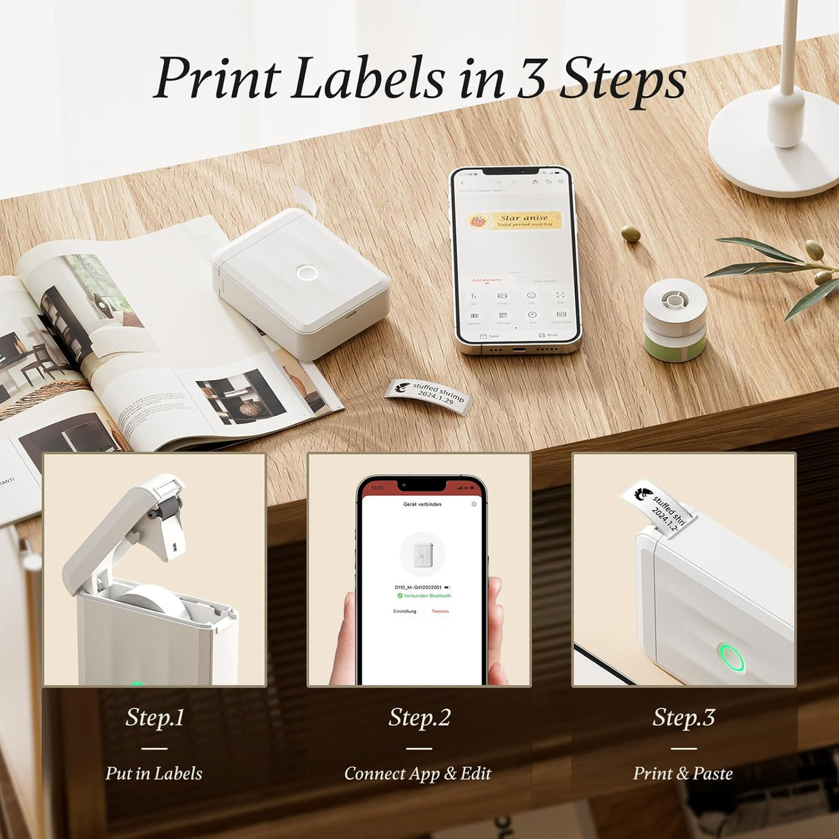 NIIMBOT D110_M Upgraded Mini Thermal Label Printer Machine