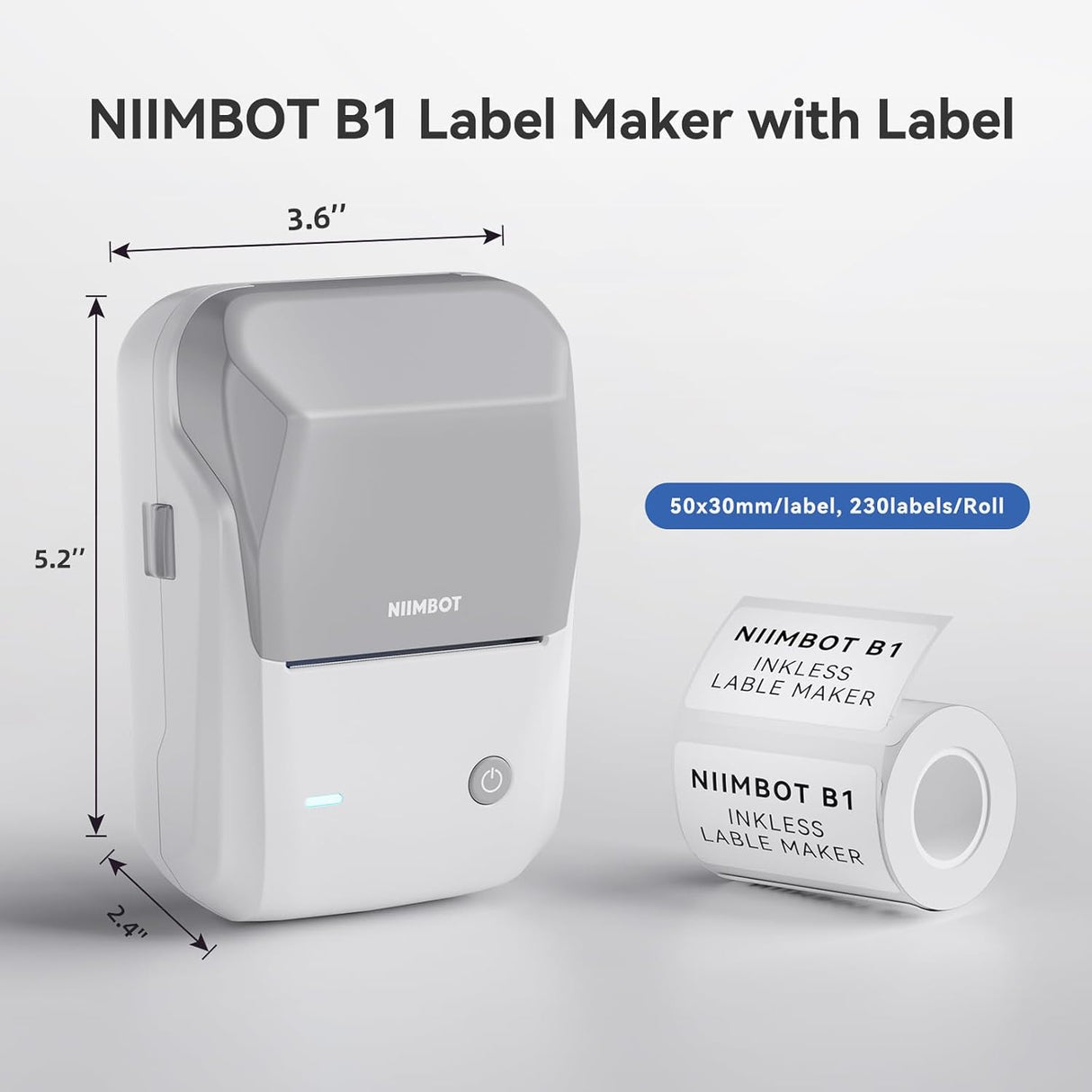 Niimbot B1 Portable Thermal Label Printer 2 inch | Label Printer | Tradeo Shopping