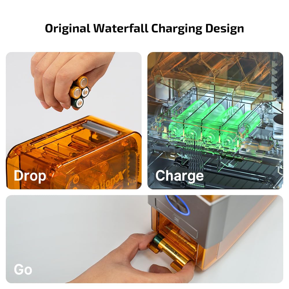 3 in 1 Smart Battery Charger Ostation X for NiMH AA Rechargeable Batteries by Olight