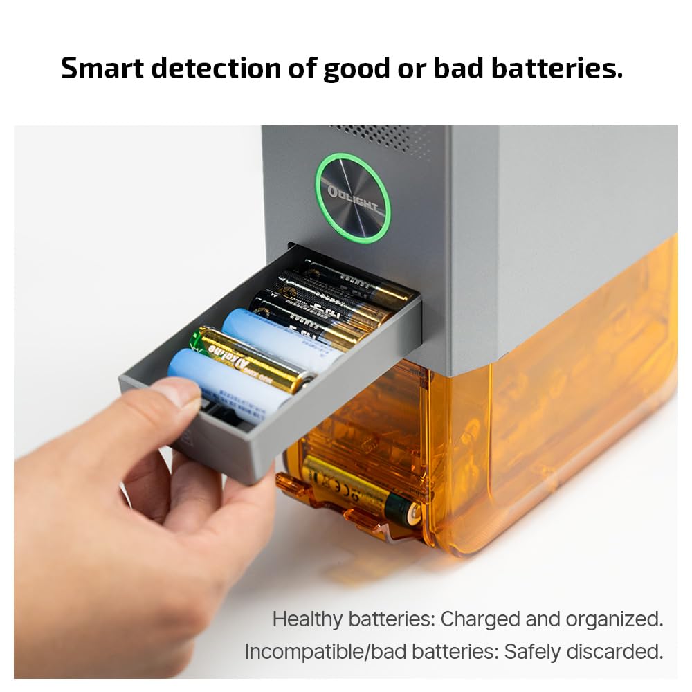3 in 1 Smart Battery Charger Ostation X for NiMH AA Rechargeable Batteries by Olight