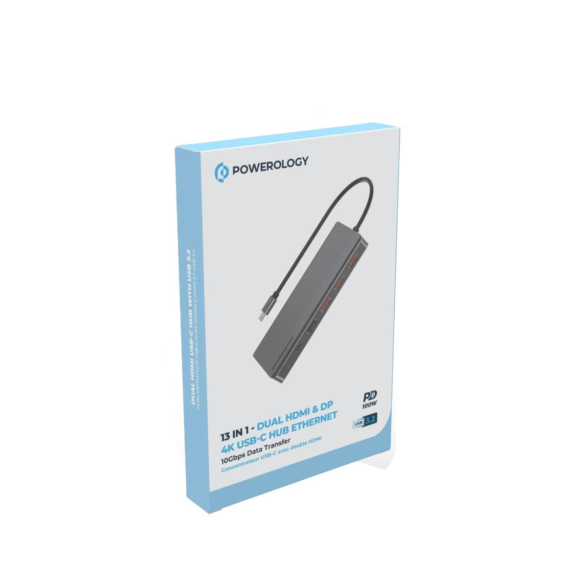 Powerology 13-in-1 USB-C Multiport Docking Station