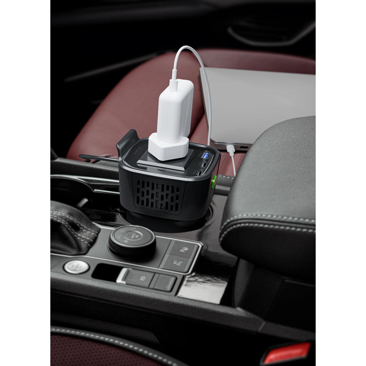 Powerology 150W Cup Holder Car Power Inverter
