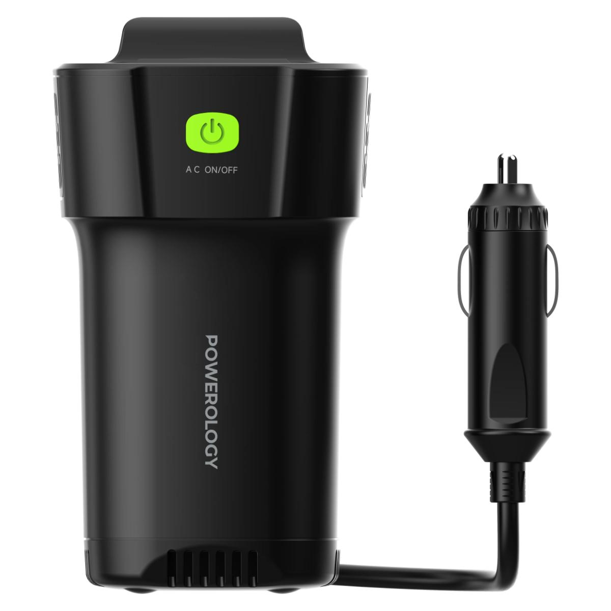 Powerology 150W Cup Holder Car Power Inverter