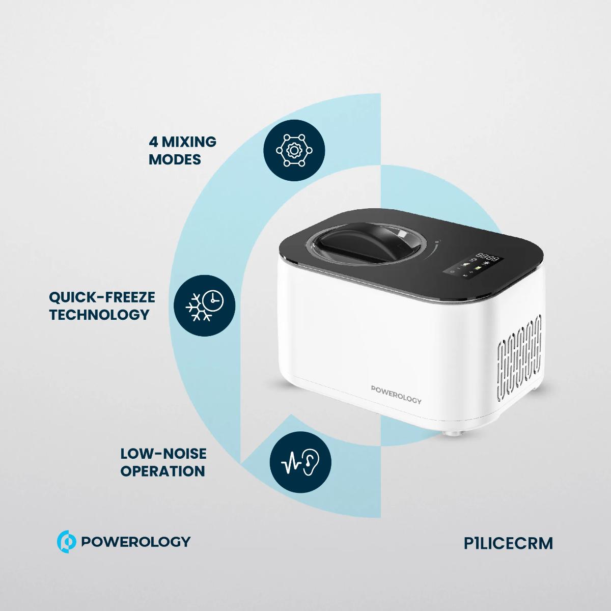 Powerology Ice Cream & Frozen Yogurt Machine