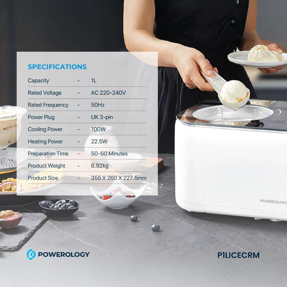Powerology Ice Cream & Frozen Yogurt Machine