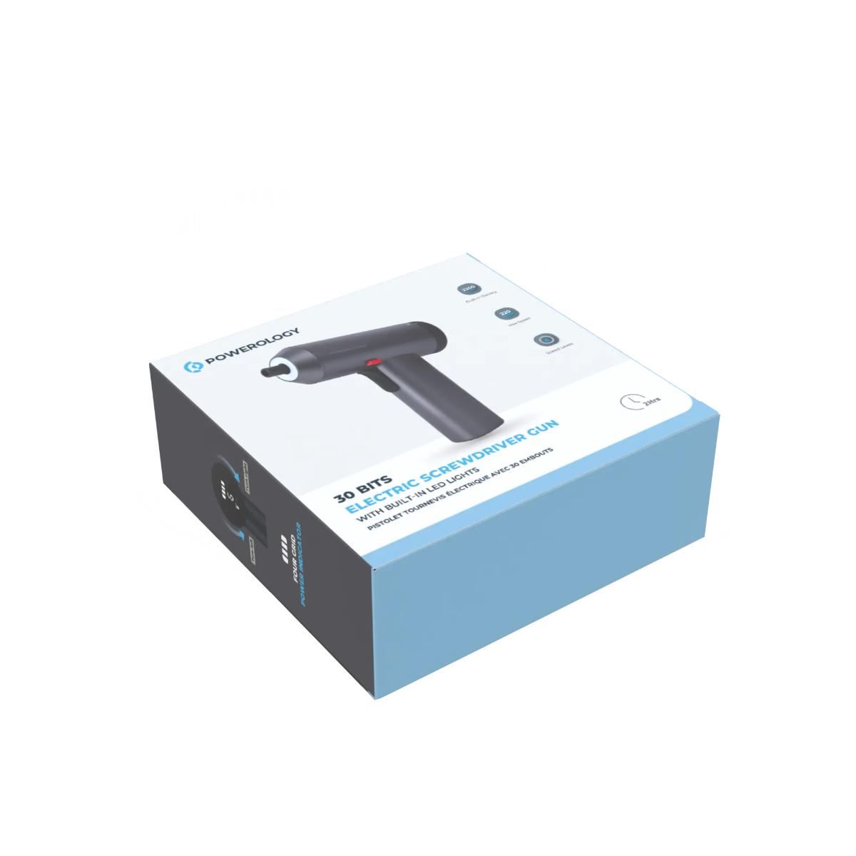 Powerology 30-Piece Rechargeable Electric Screwdriver Kit
