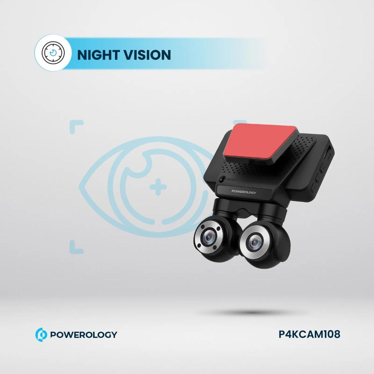 Powerology Dual Lens Dash Camera