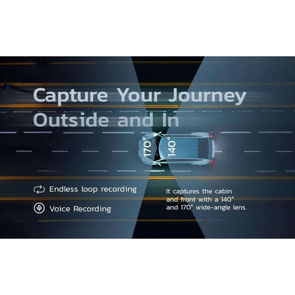 Powerology Dual Lens Dash Camera