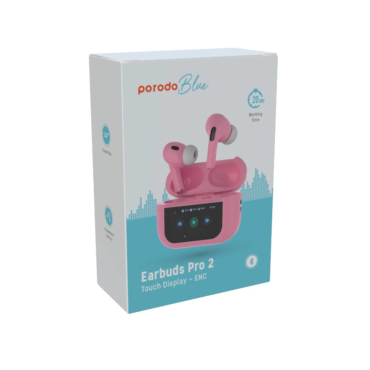 Porodo Blue Airpods Pro2 Touch Display