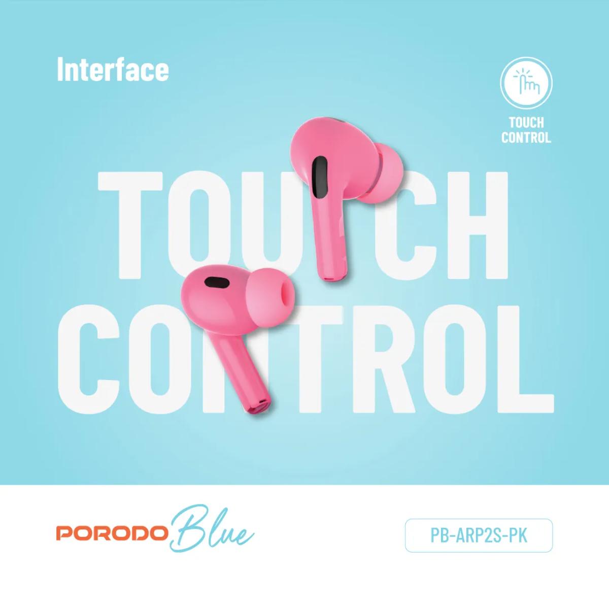 Porodo Blue Airpods Pro2 Touch Display