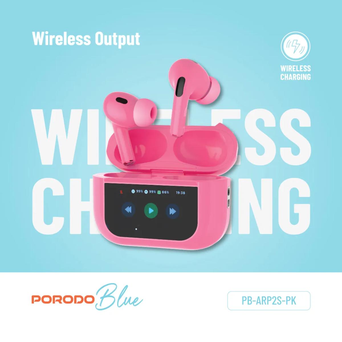 Porodo Blue Airpods Pro2 Touch Display