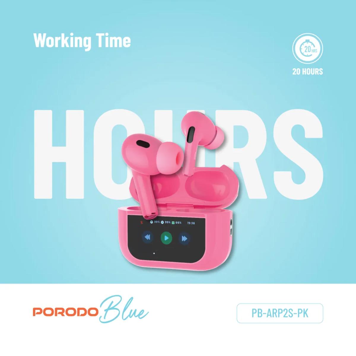 Porodo Blue Airpods Pro2 Touch Display