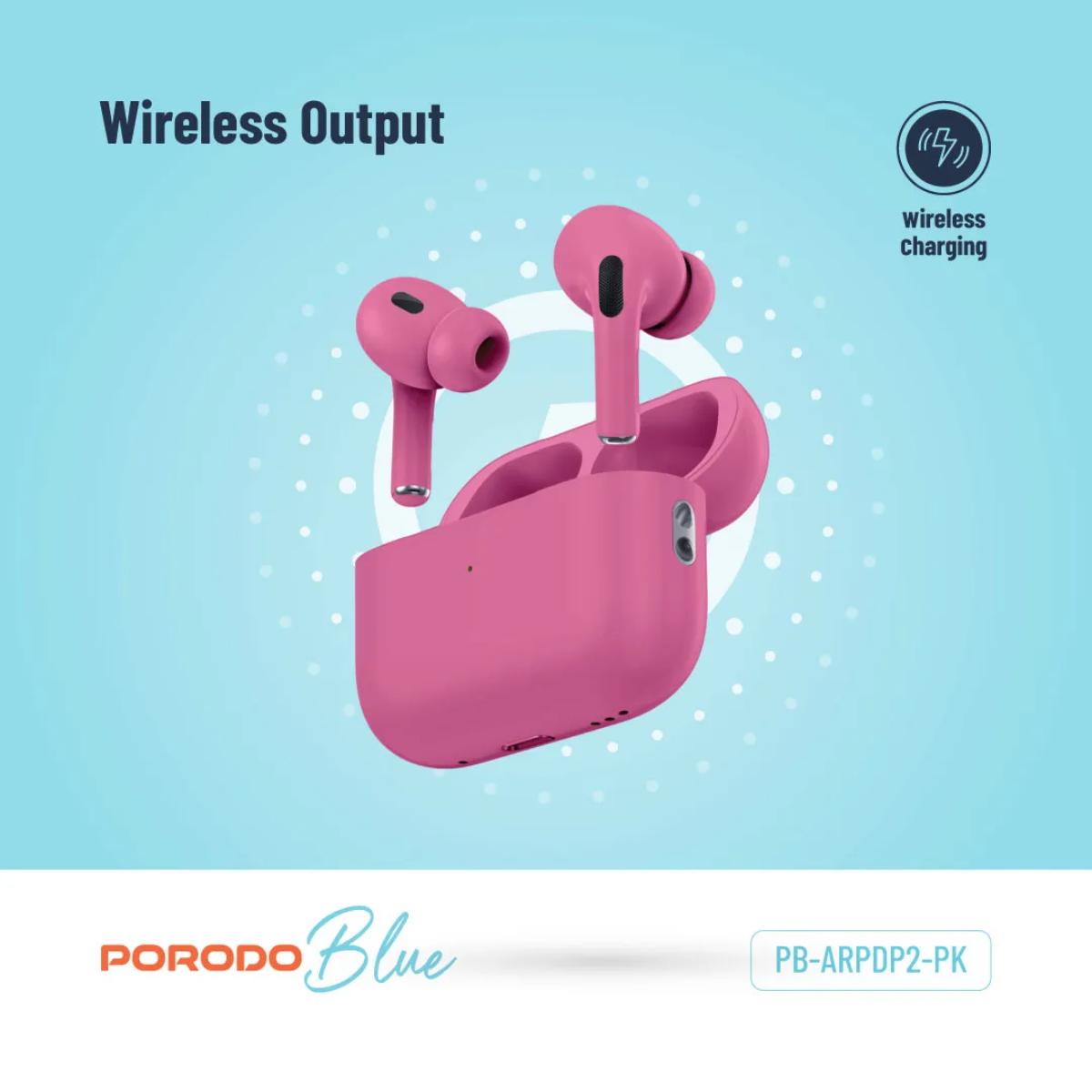 Porodo Blue Earbuds Pro 2 With Swipe Volume