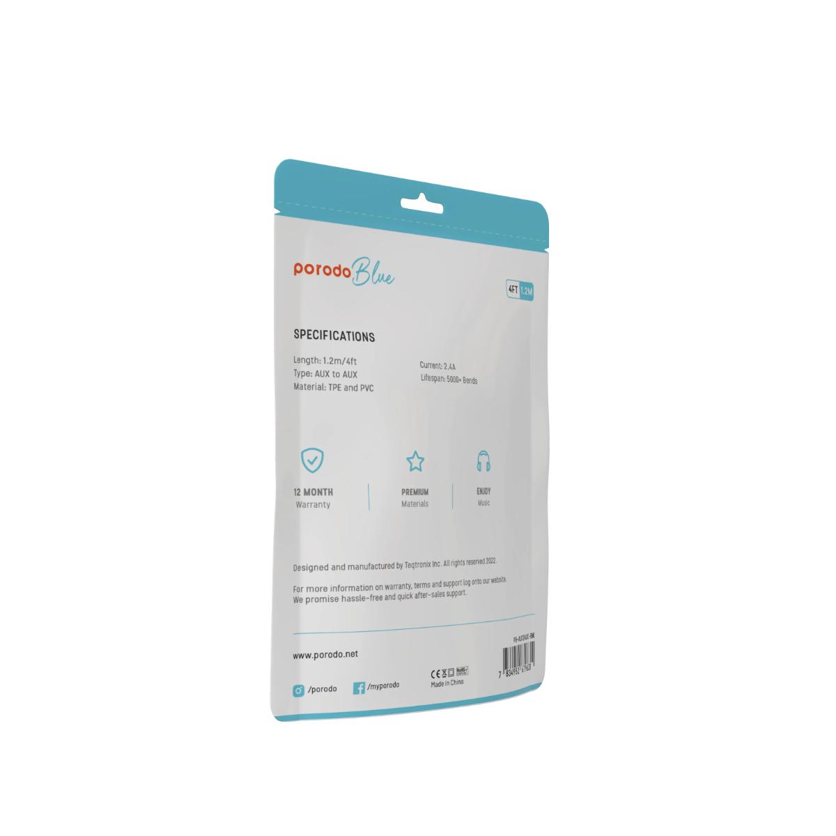 Porodo Blue 4K/60Hz HDMI Cable Ultra HD