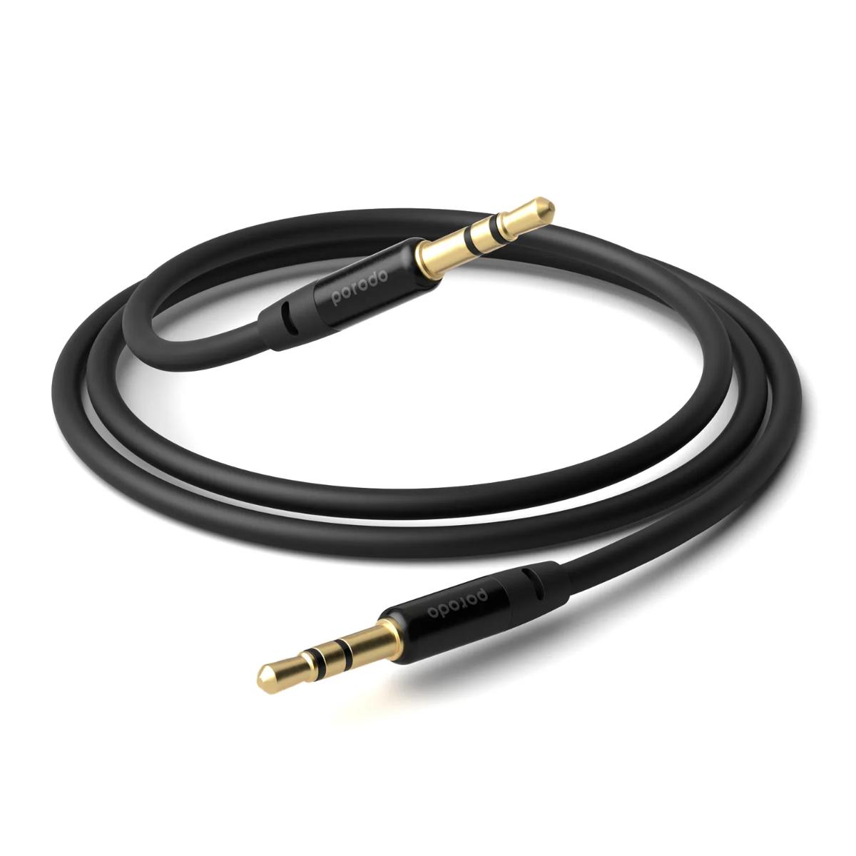 Porodo Blue 3.5mm Metal & PVC Aux Cable