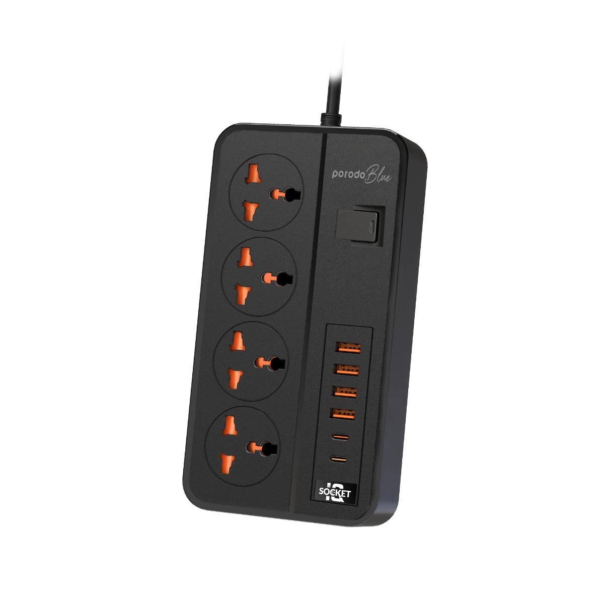 Porodo Blue 4 AC Power Strip
