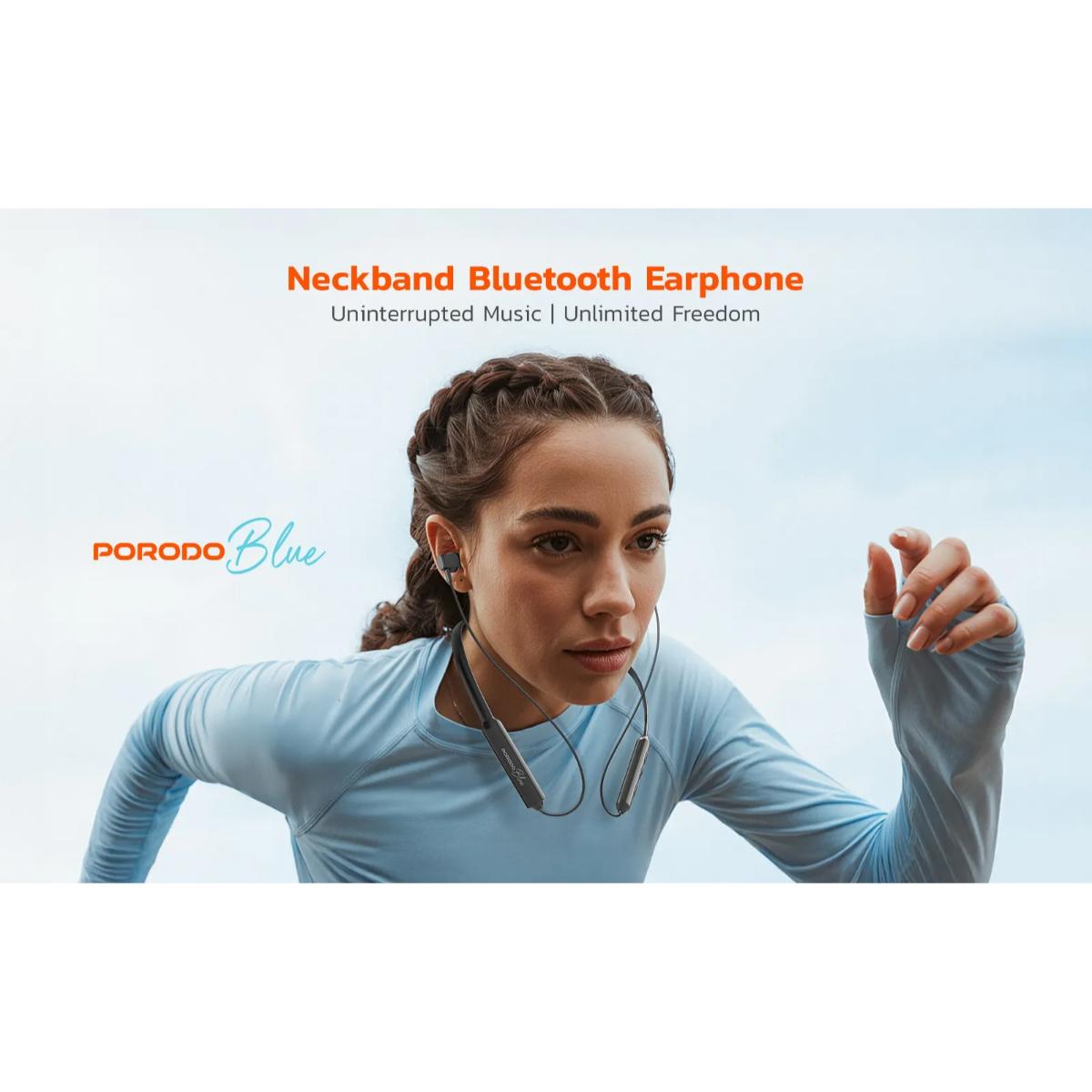 Porodo Blue ENC Neckband In-Ear Earphones