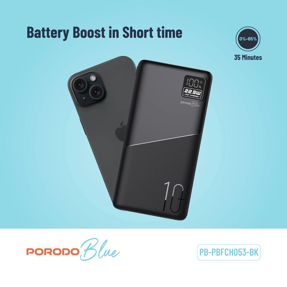 Porodo Blue  Fast Charging Power Bank