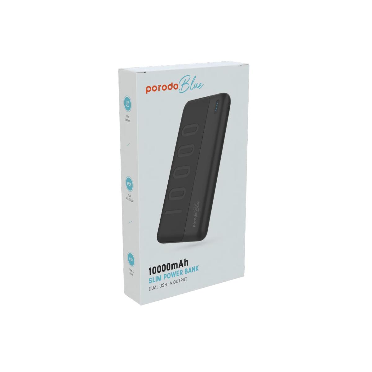 Porodo Blue 10000 mAh Slim Powerbank