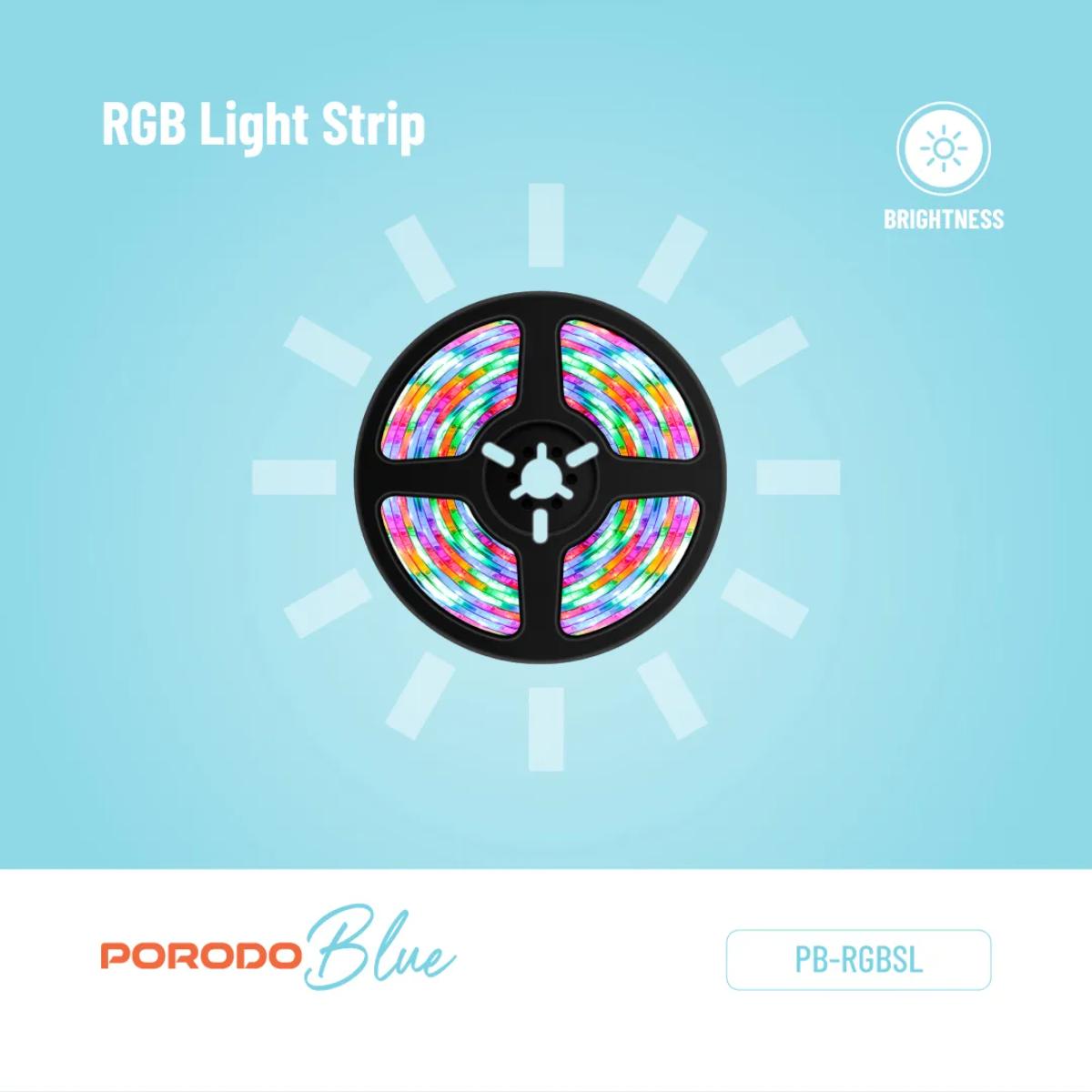 Porodo Blue 5M Smart RGB LED Strip Light