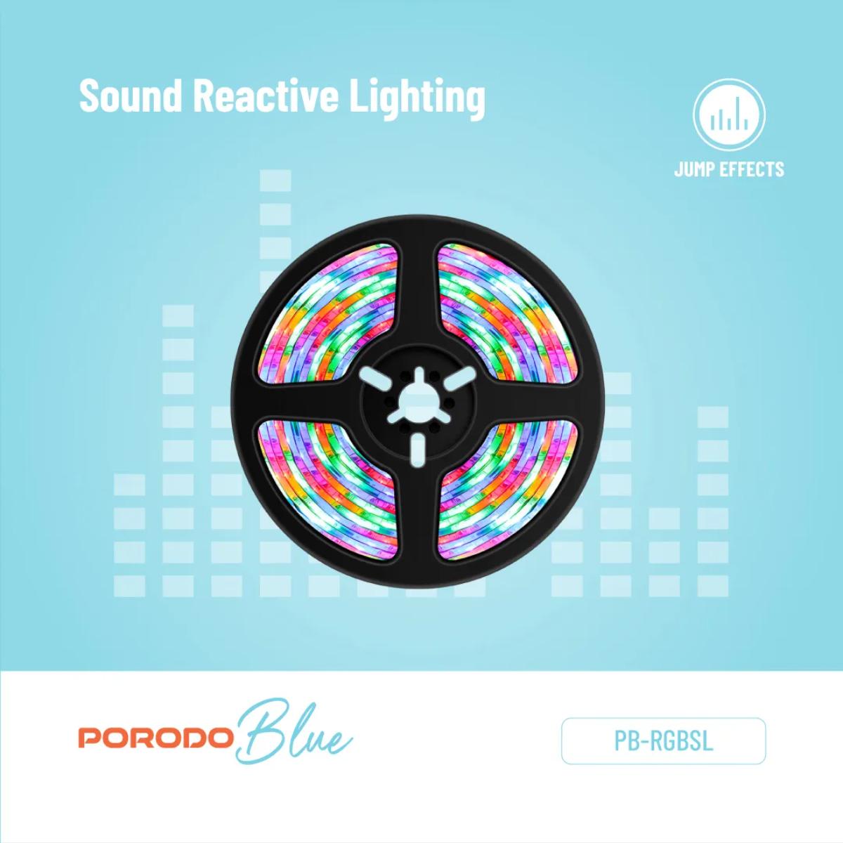 Porodo Blue 5M Smart RGB LED Strip Light